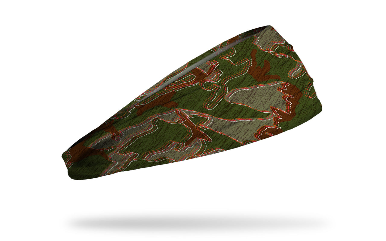 Glitch Camo Green Headband - View 2