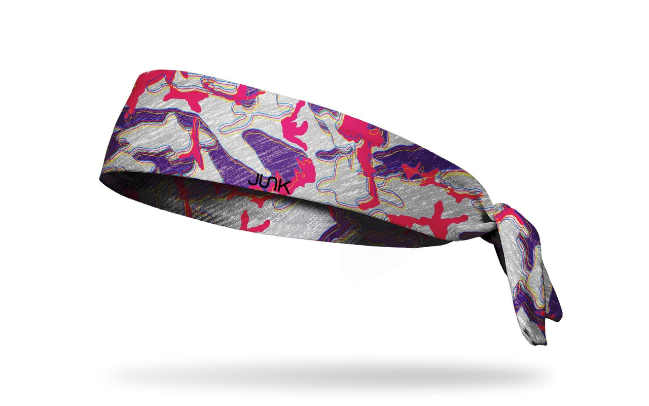 Glitch Camo Pink Tie Headband - View 1