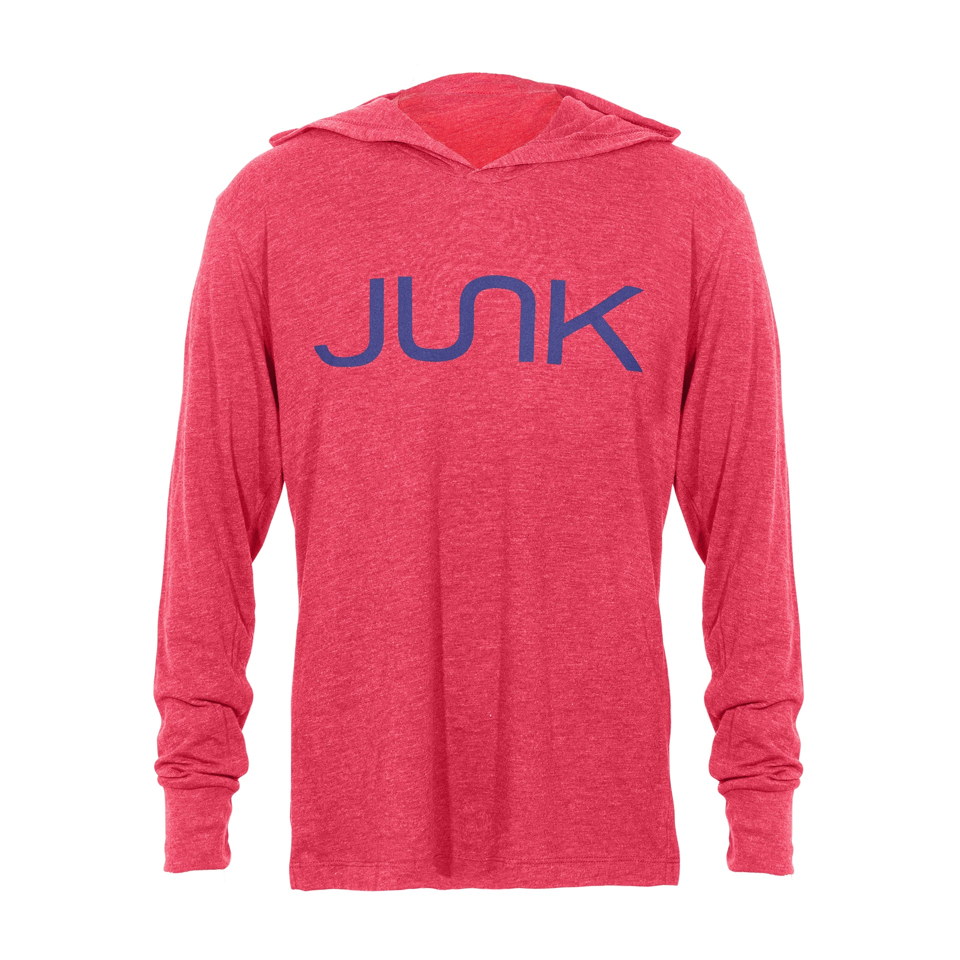 JUNK Tri-Blend Red Hooded Tee - View 1