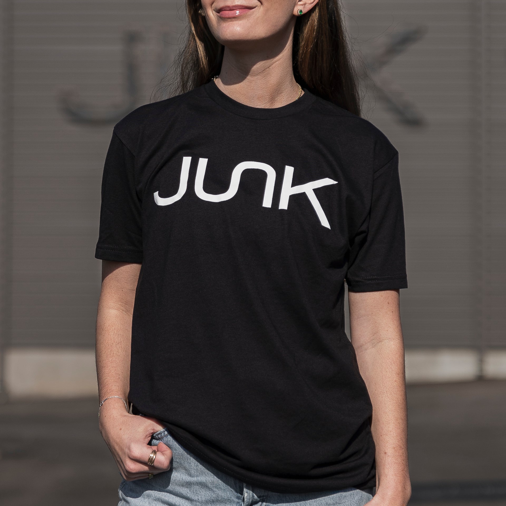 JUNK Tri-Blend Navy American Grunge Tee - View 3