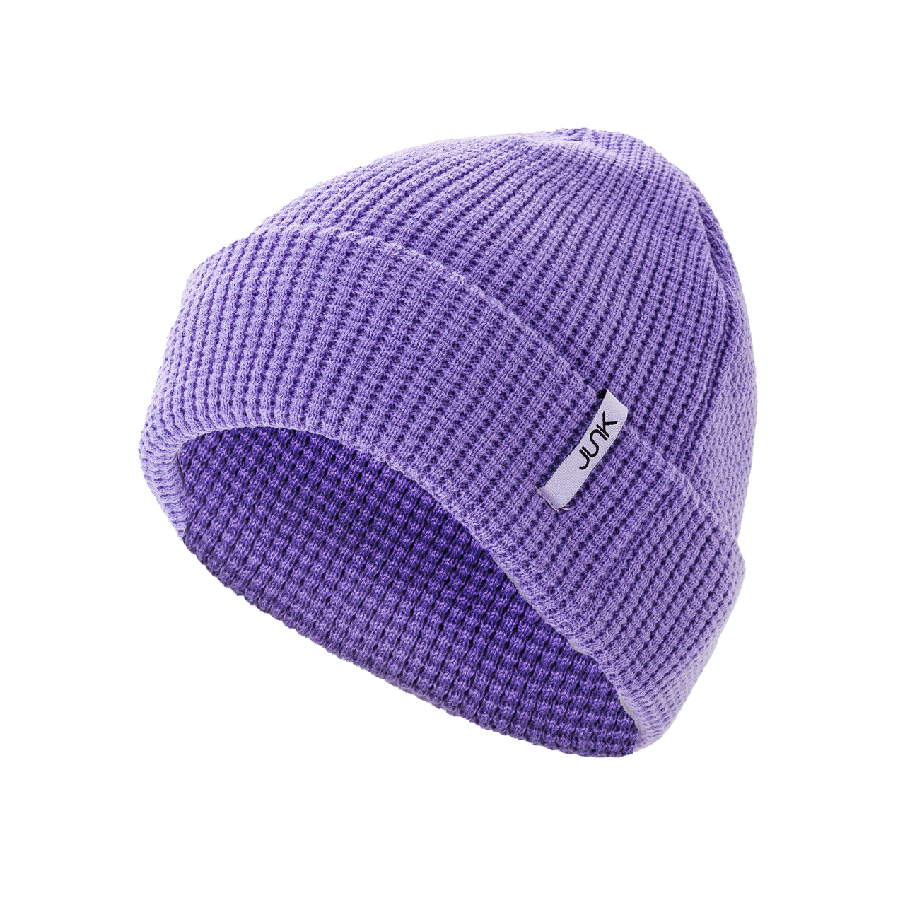 Purple Waffle Knit Beanie
