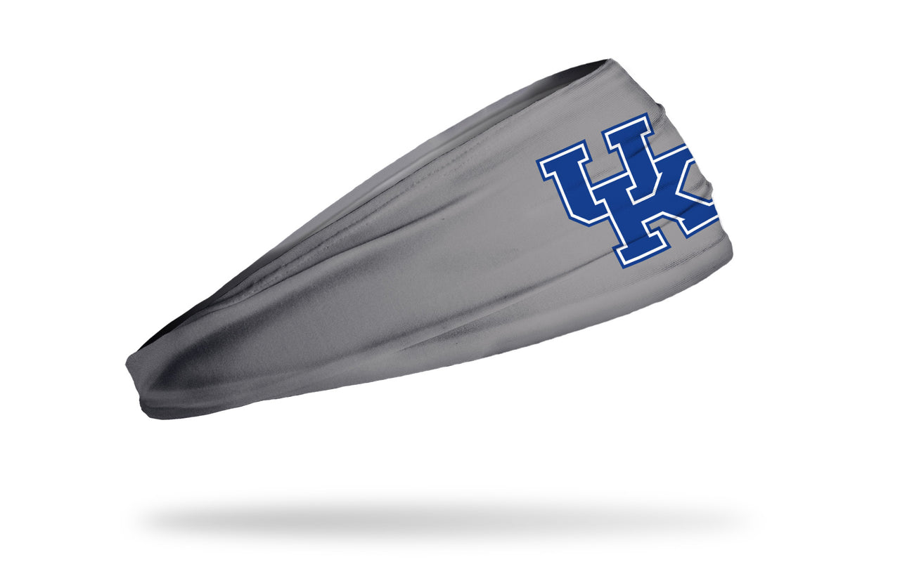 gray headband with University of Kentucky U K logo in blue and white