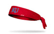 University of Kansas: KU Heathered Red Flex Tie Headband - View 1