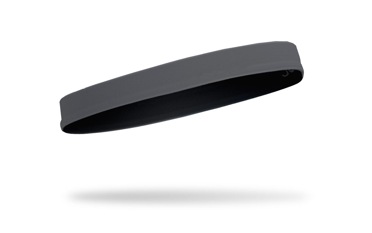 right side view of all grey JUNK thin band headband
