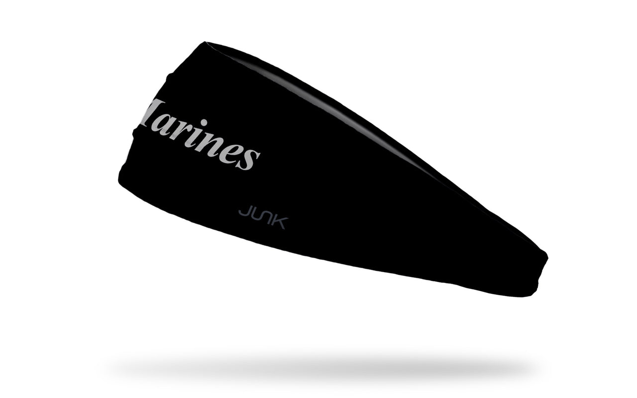 Marines: Script Black Headband - View 2