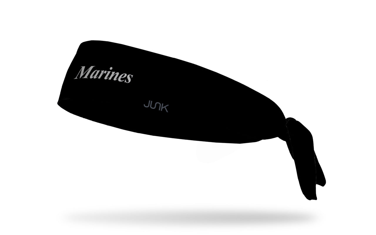 Marines: Script Black Flex Tie Headband - View 2