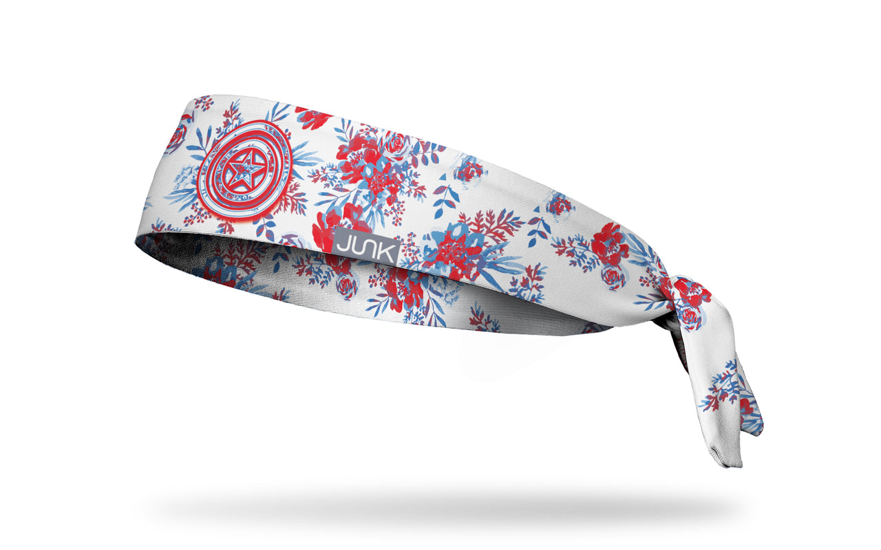 Captain America: Floral Tie Headband