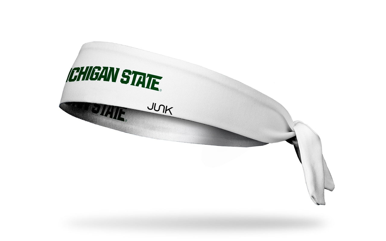 Michigan State University: Wordmark White Flex Tie Headband - View 1