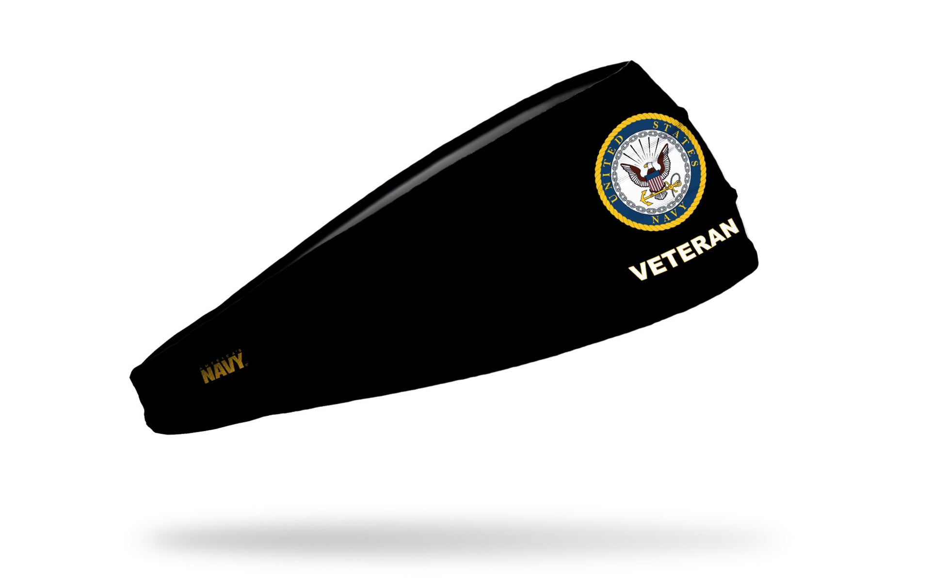 officially licensed United States Navy veterans headband black