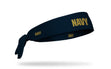 Navy: Wordmark Navy Flex Tie Headband - View 1