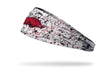 University of Arkansas: Splatter White Big Bang Lite Headband - View 1