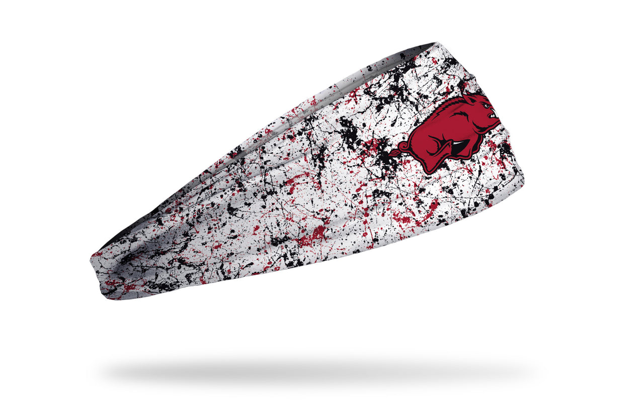 University of Arkansas: Splatter White Headband - View 2