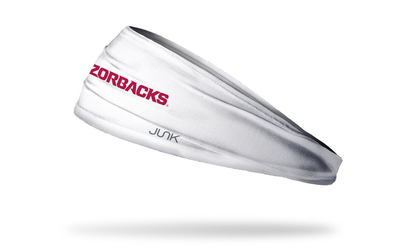 University of Arkansas: Wordmark White Headband - View 1