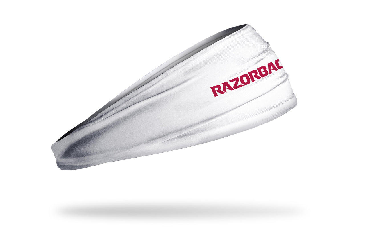 University of Arkansas: Wordmark White Headband - View 2