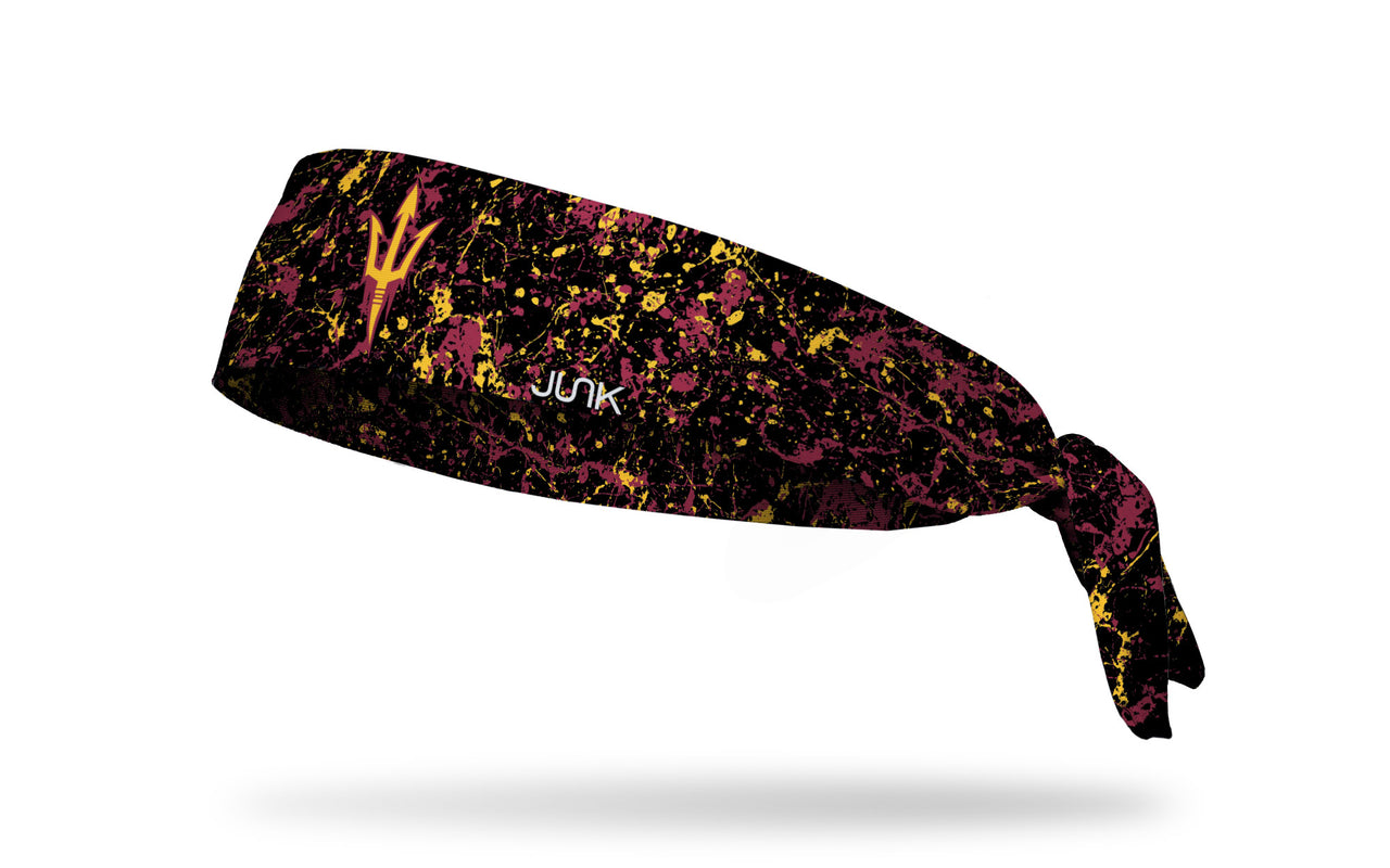 Arizona State University: Splatter Black Tie Headband - View 1