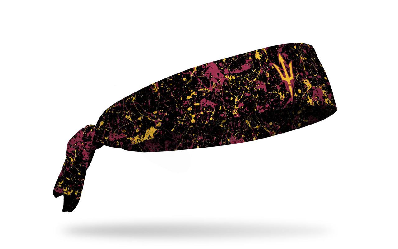 Arizona State University: Splatter Black Tie Headband - View 2