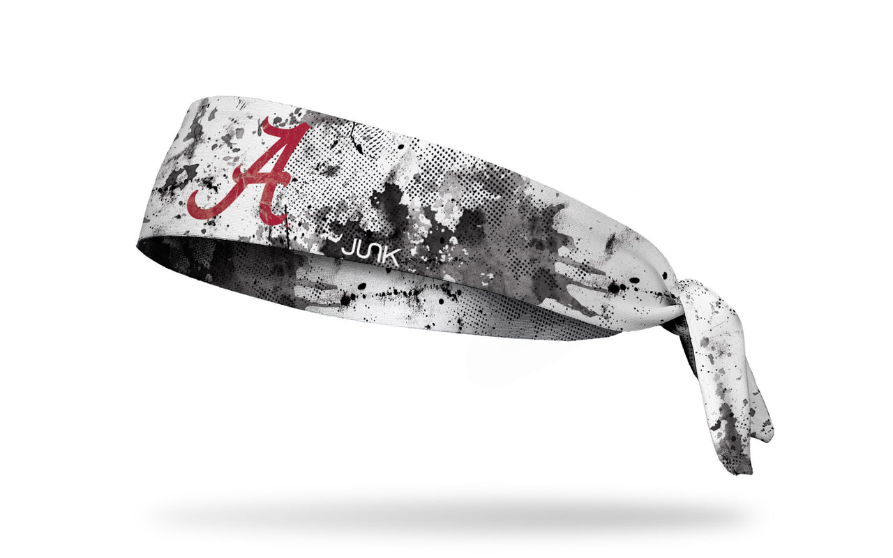 white headband with grunge overlay and University of Alabama logo