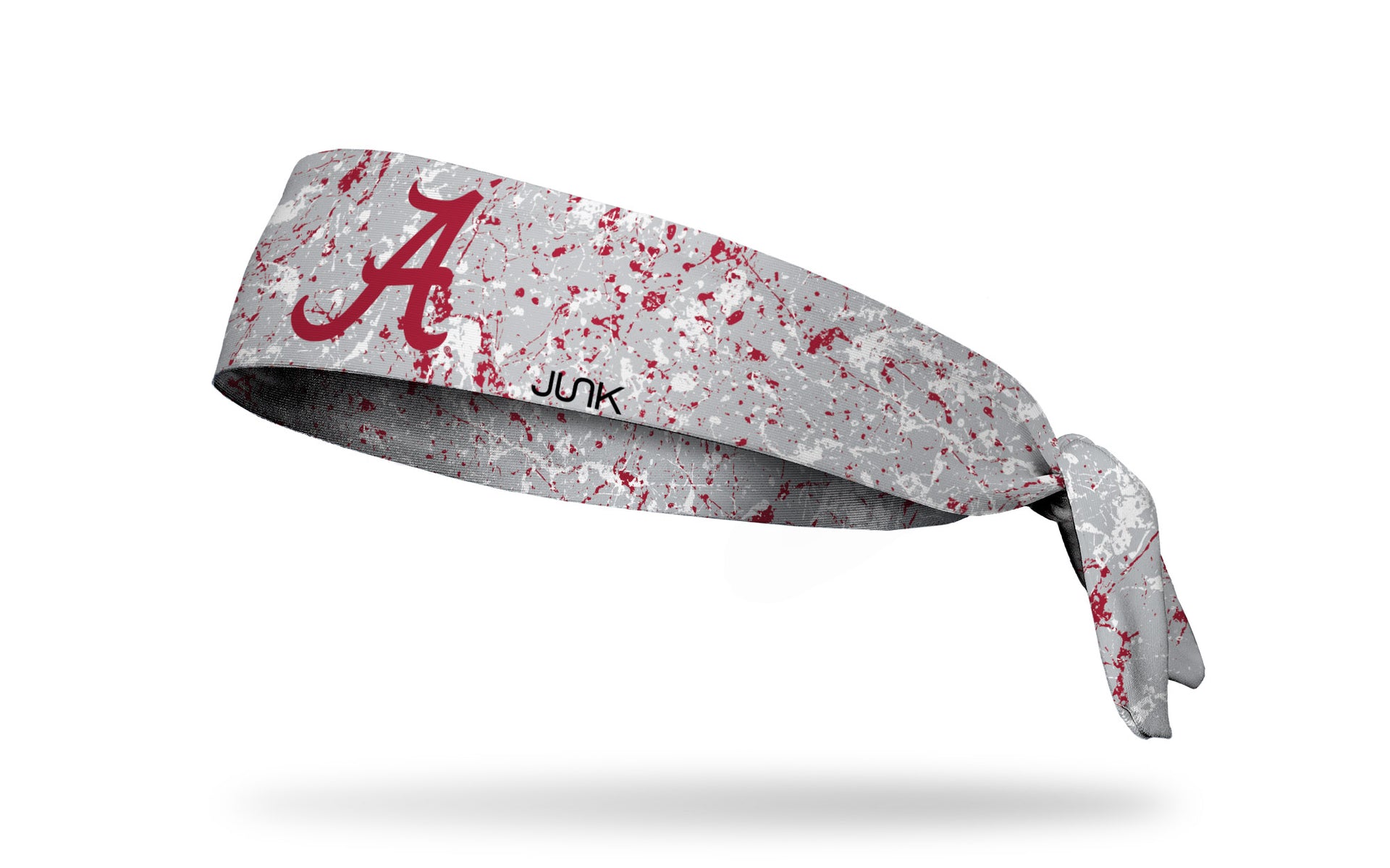 gray headband with paint splatters and University of Alabama logo