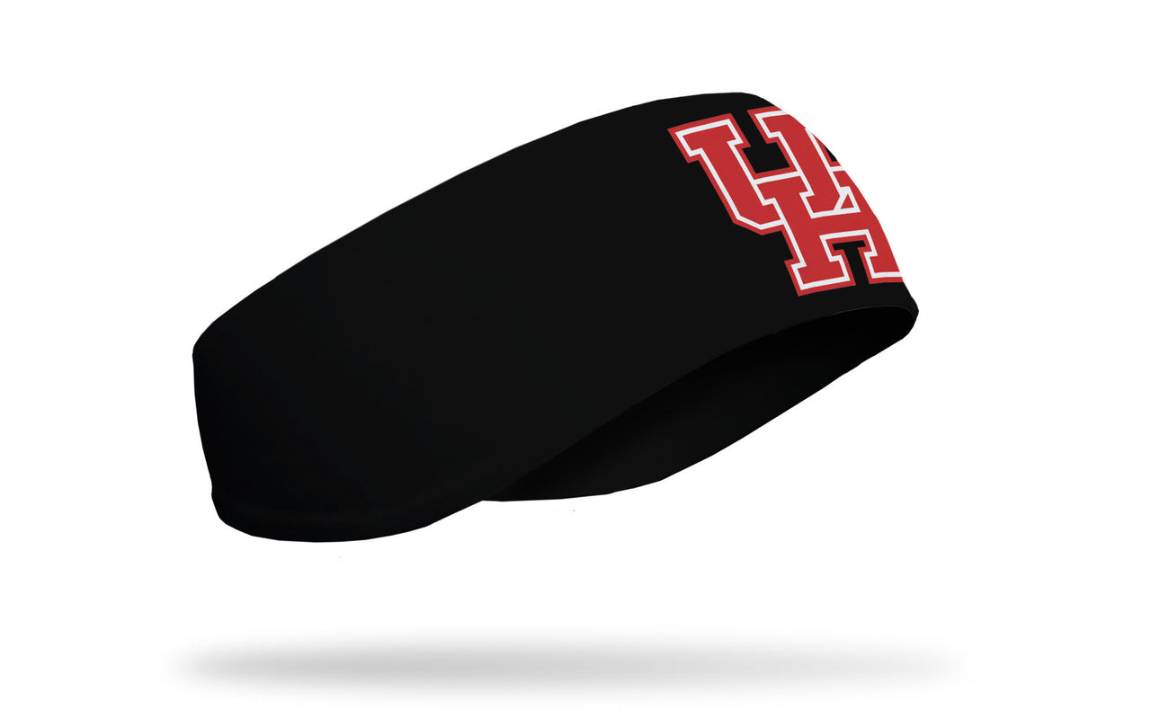 black ear warmer with University of Houston U H logo in red and white
