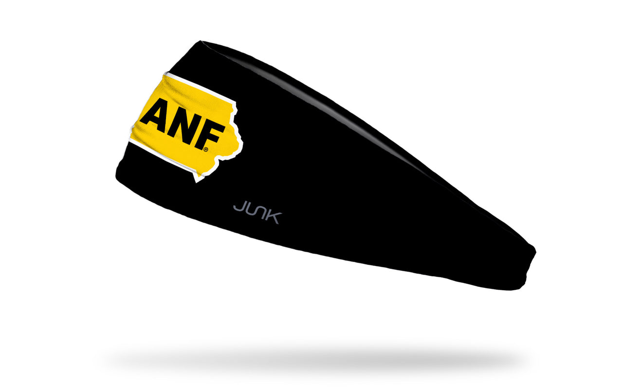 University of Iowa: ANF Logo Black Headband - View 1