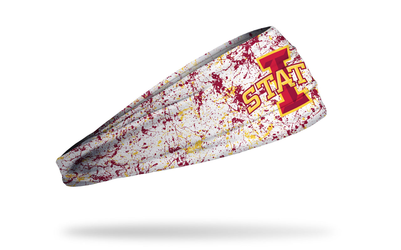 Iowa State University: Splatter White Headband - View 2