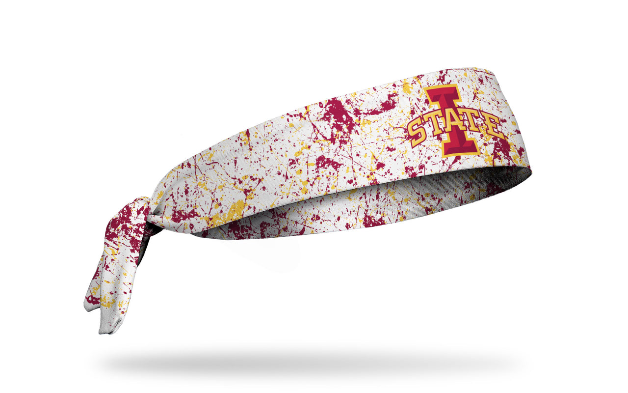 Iowa State University: Splatter White Tie Headband - View 2