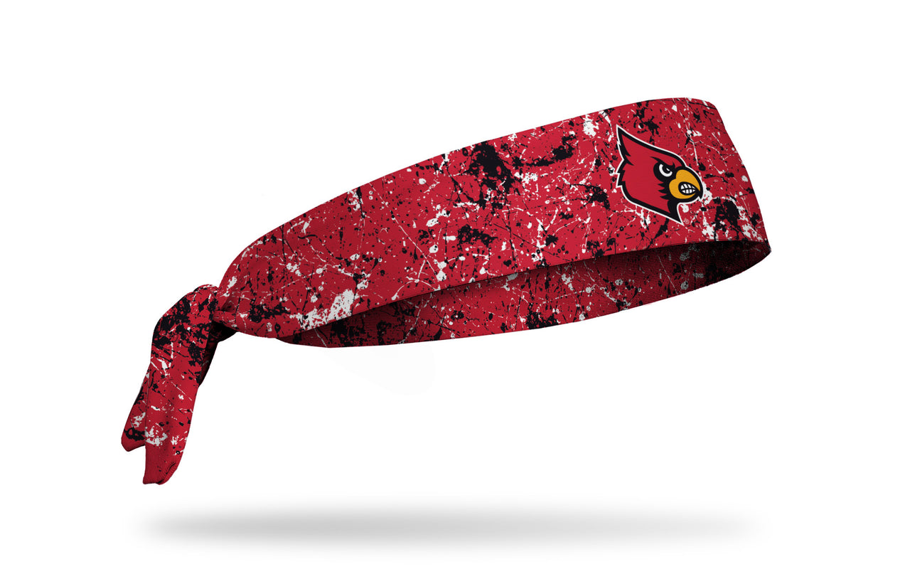 University of Louisville: Splatter Red Flex Tie Headband - View 2