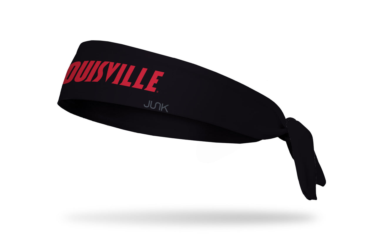 University of Louisville: Wordmark Black Flex Tie Headband - View 1