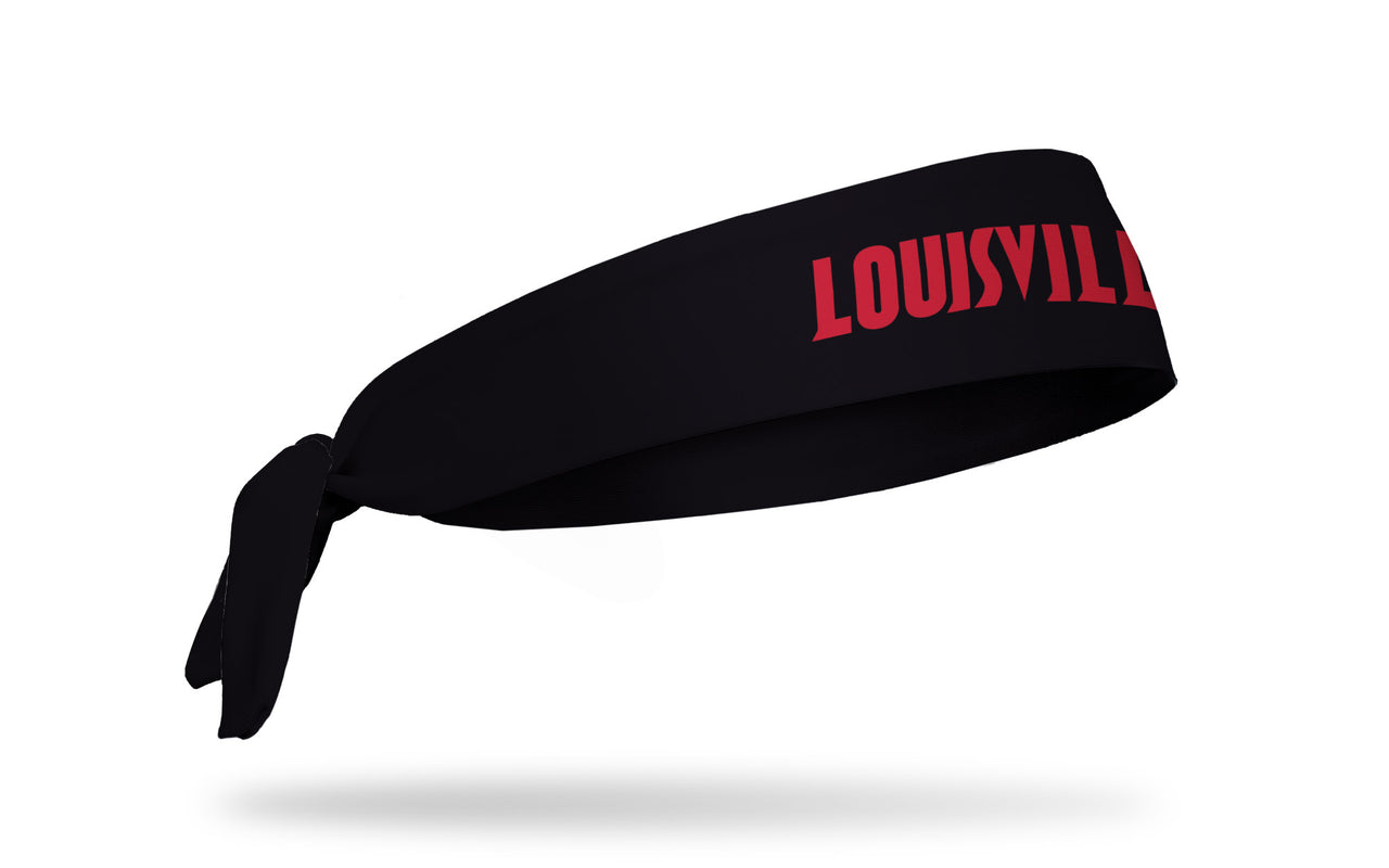 University of Louisville: Wordmark Black Flex Tie Headband - View 2