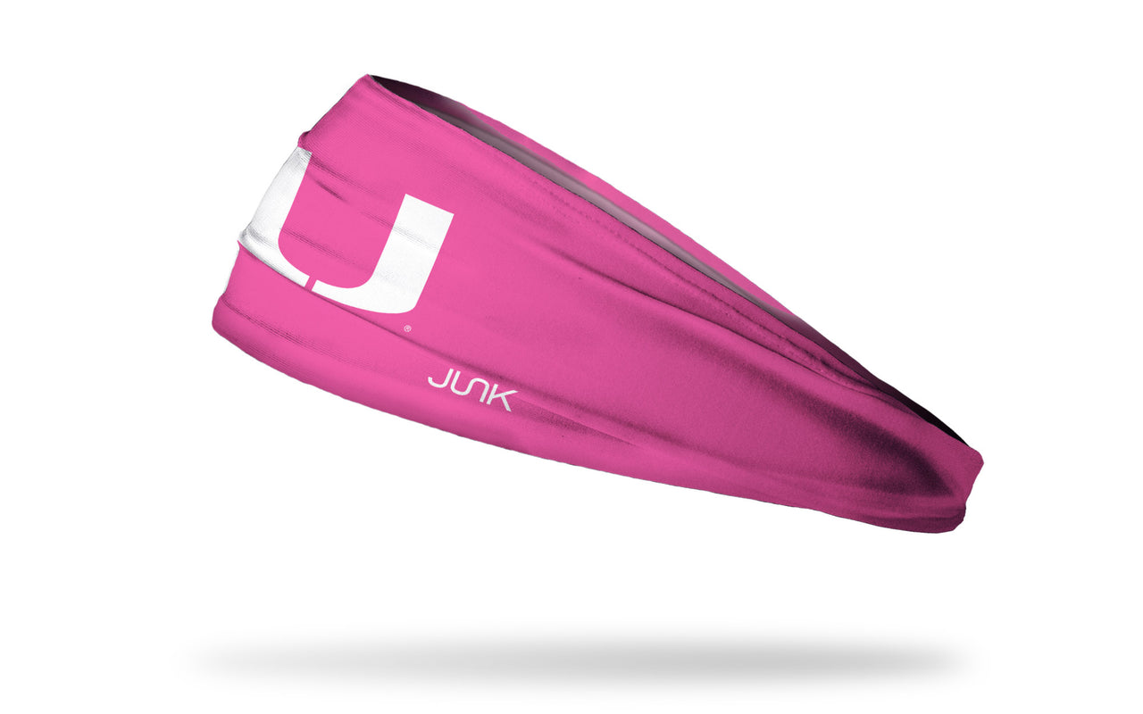University of Miami: Logo Pink Big Bang Lite Headband - View 1