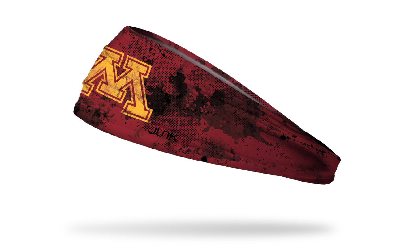University of Minnesota: Grunge Maroon Headband - View 1