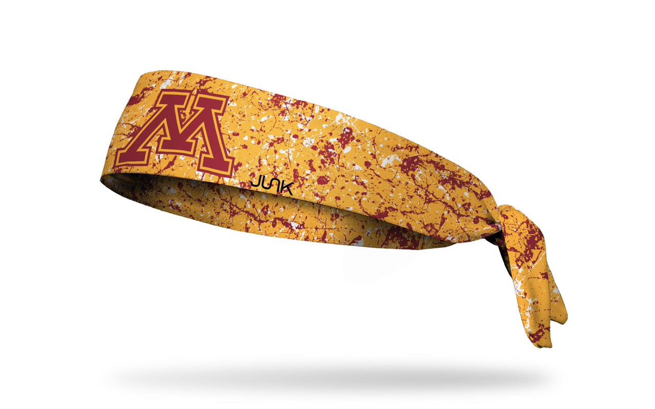 University of Minnesota: Splatter Gold Tie Headband - View 1