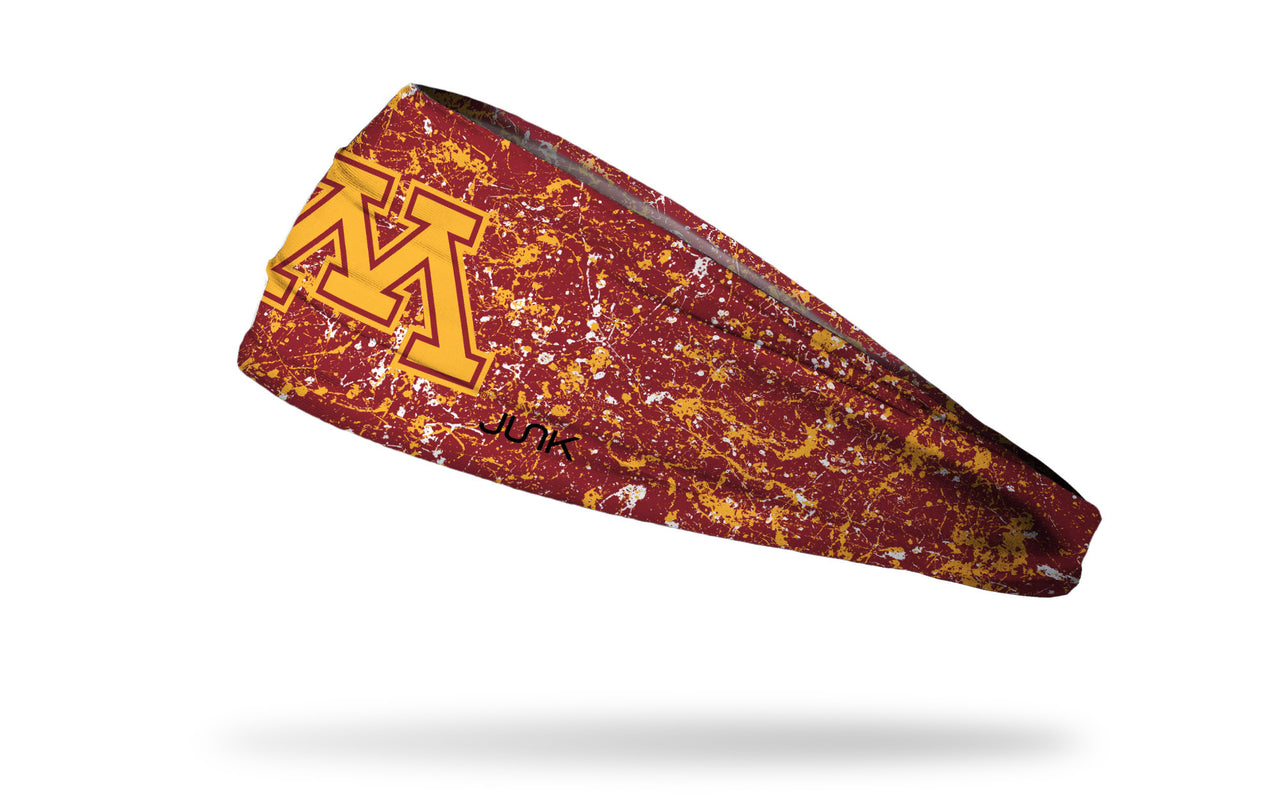 University of Minnesota: Splatter Maroon Headband - View 1