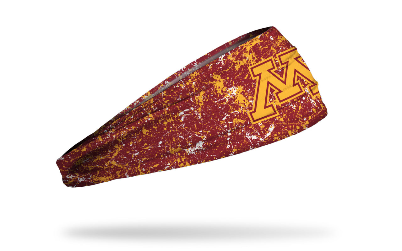 University of Minnesota: Splatter Maroon Headband - View 2
