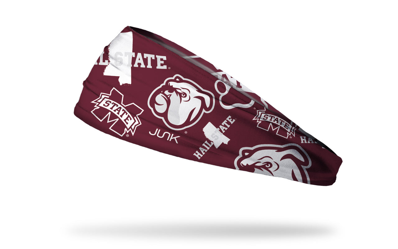 Mississippi State University: Overload Maroon Big Bang Lite Headband - View 1