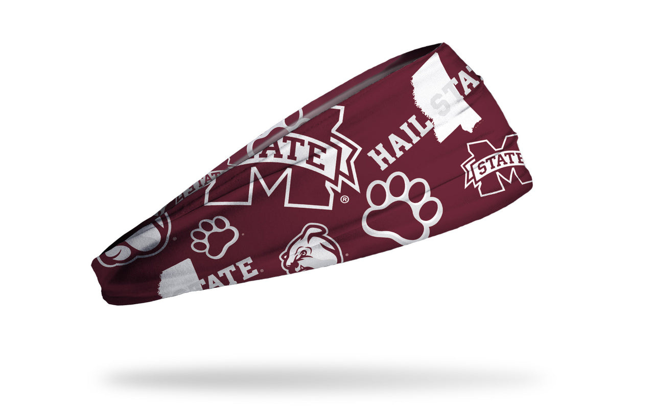 Mississippi State University: Overload Maroon Big Bang Lite Headband - View 2