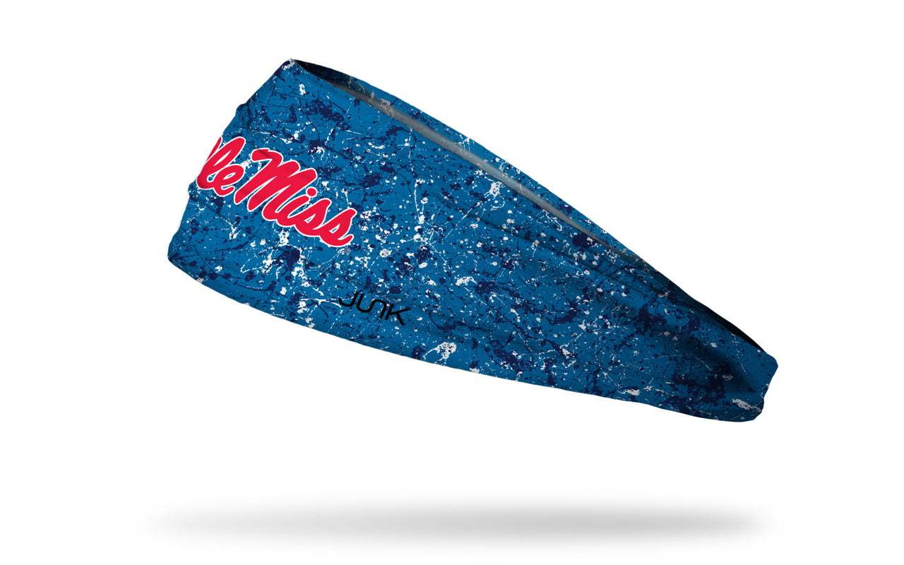 University of Mississippi: Splatter Light Blue Headband