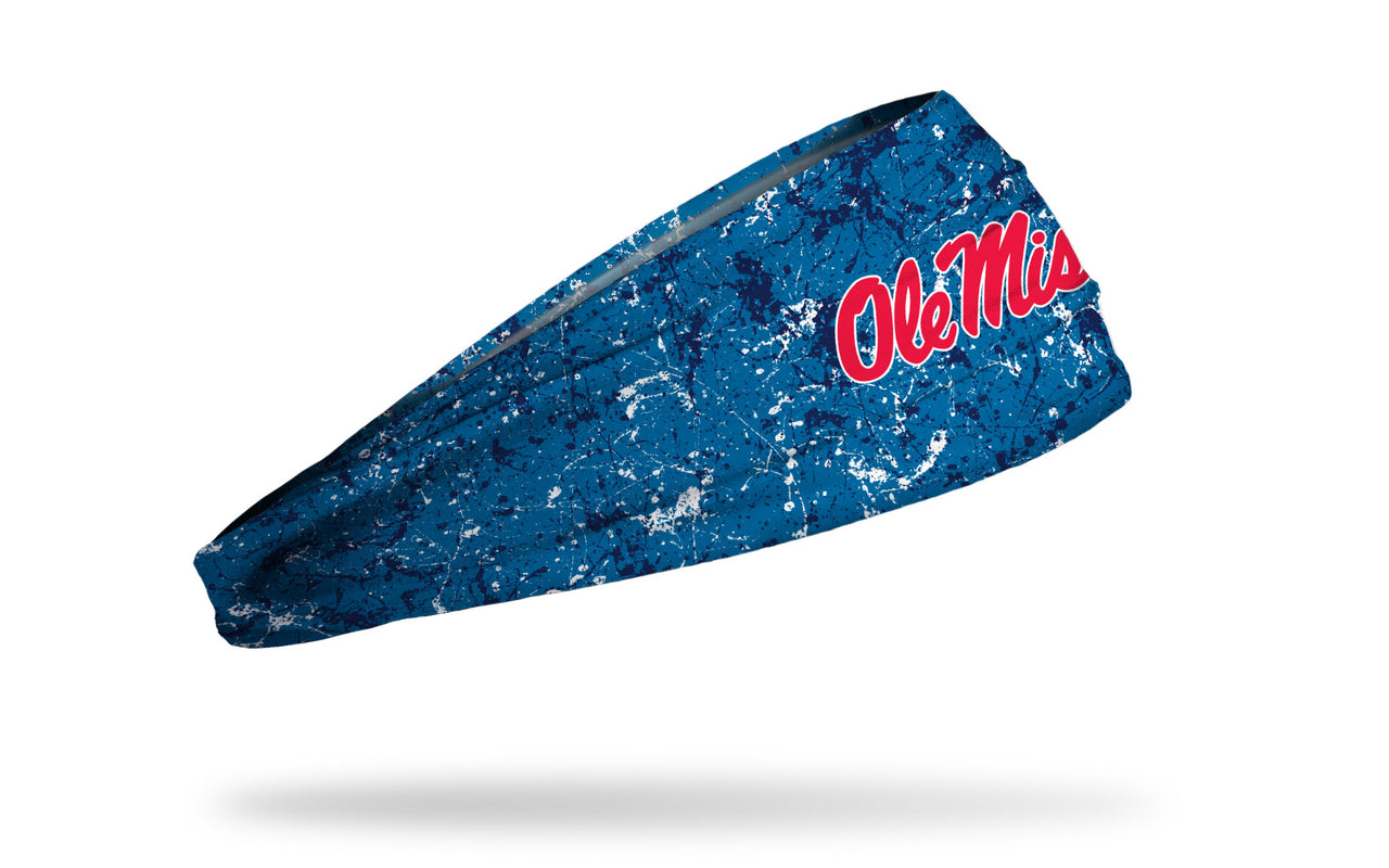 University of Mississippi: Splatter Light Blue Headband