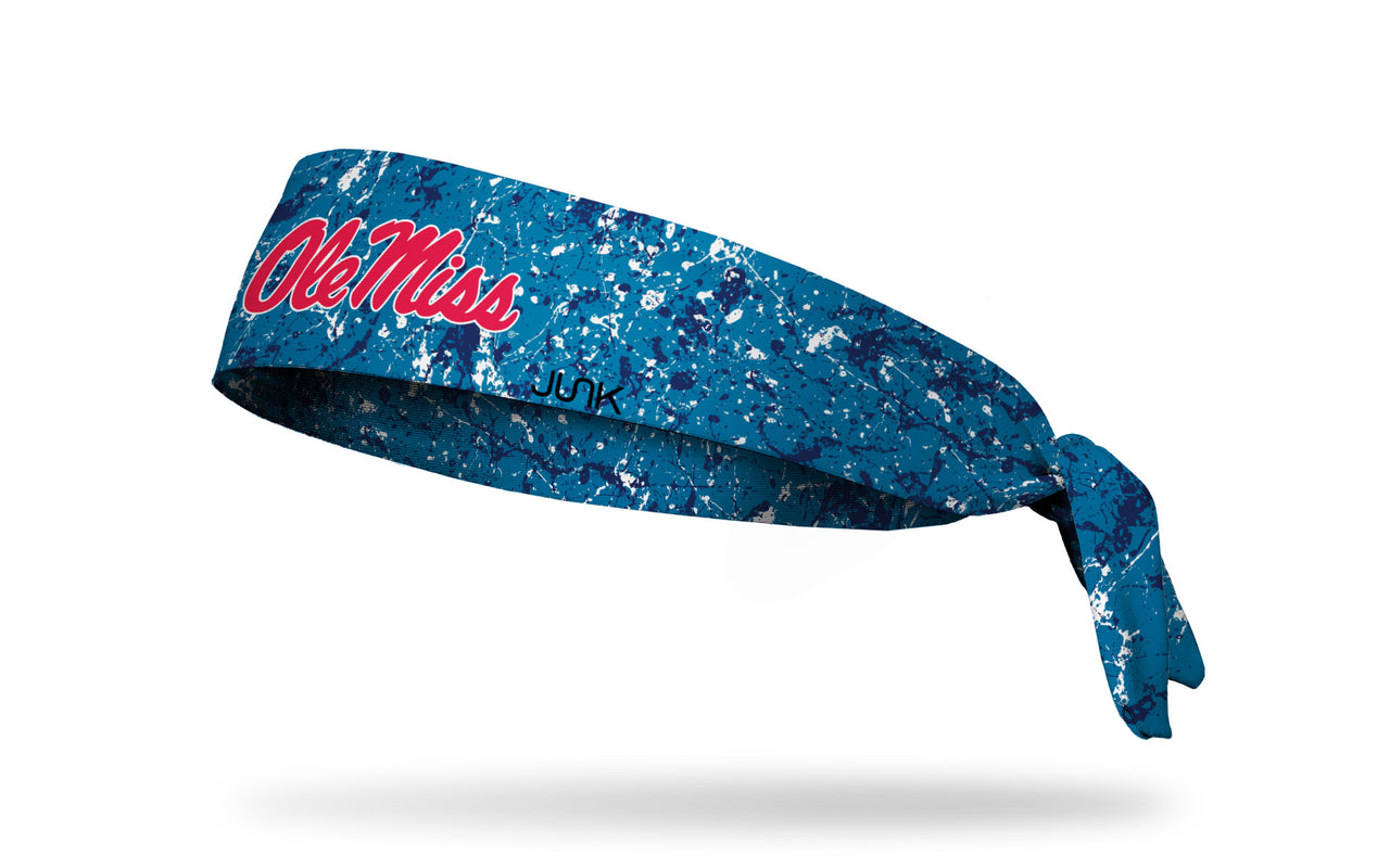 University of Mississippi: Splatter Light Blue Tie Headband