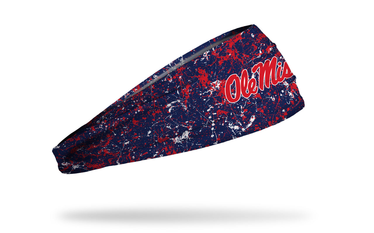 University of Mississippi: Splatter Navy Headband - View 2