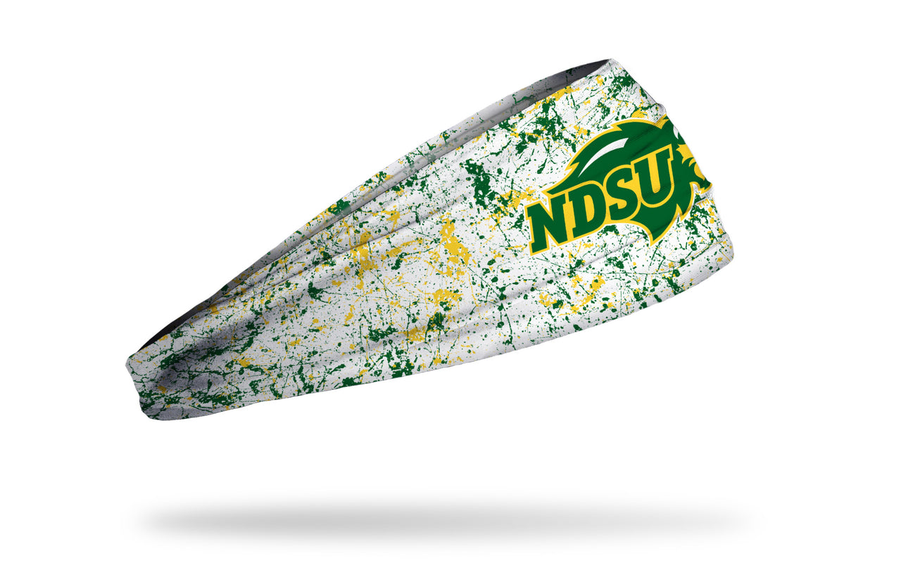 North Dakota State University: Splatter White Headband - View 2