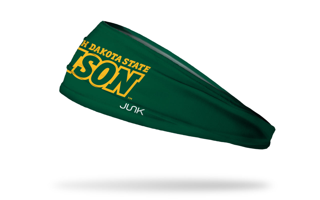 North Dakota State University: Wordmark Green Big Bang Lite Headband - View 1