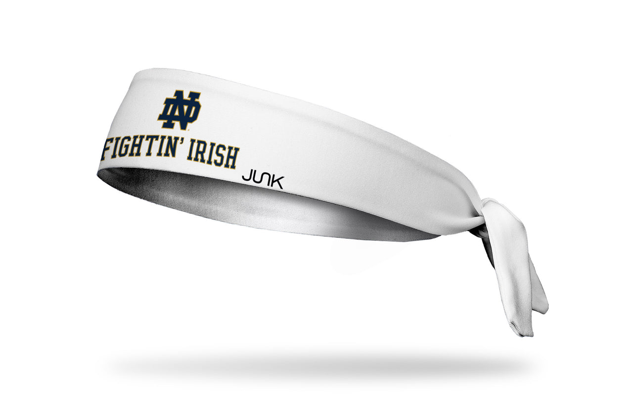 University of Notre Dame: Fightin' Irish White Tie Headband - View 1