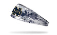 University of Notre Dame: Grunge White Big Bang Lite Headband - View 1