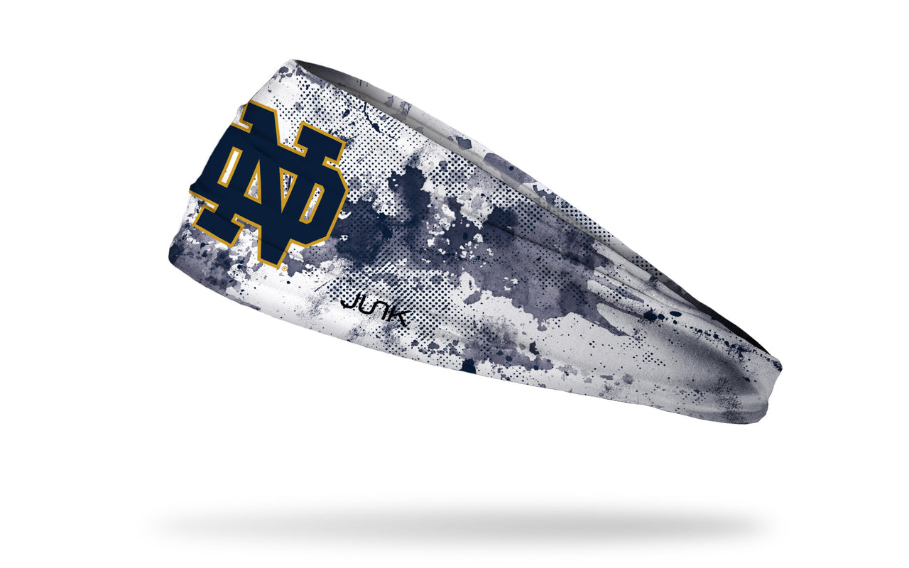 University of Notre Dame: Grunge White Big Bang Lite Headband - View 1