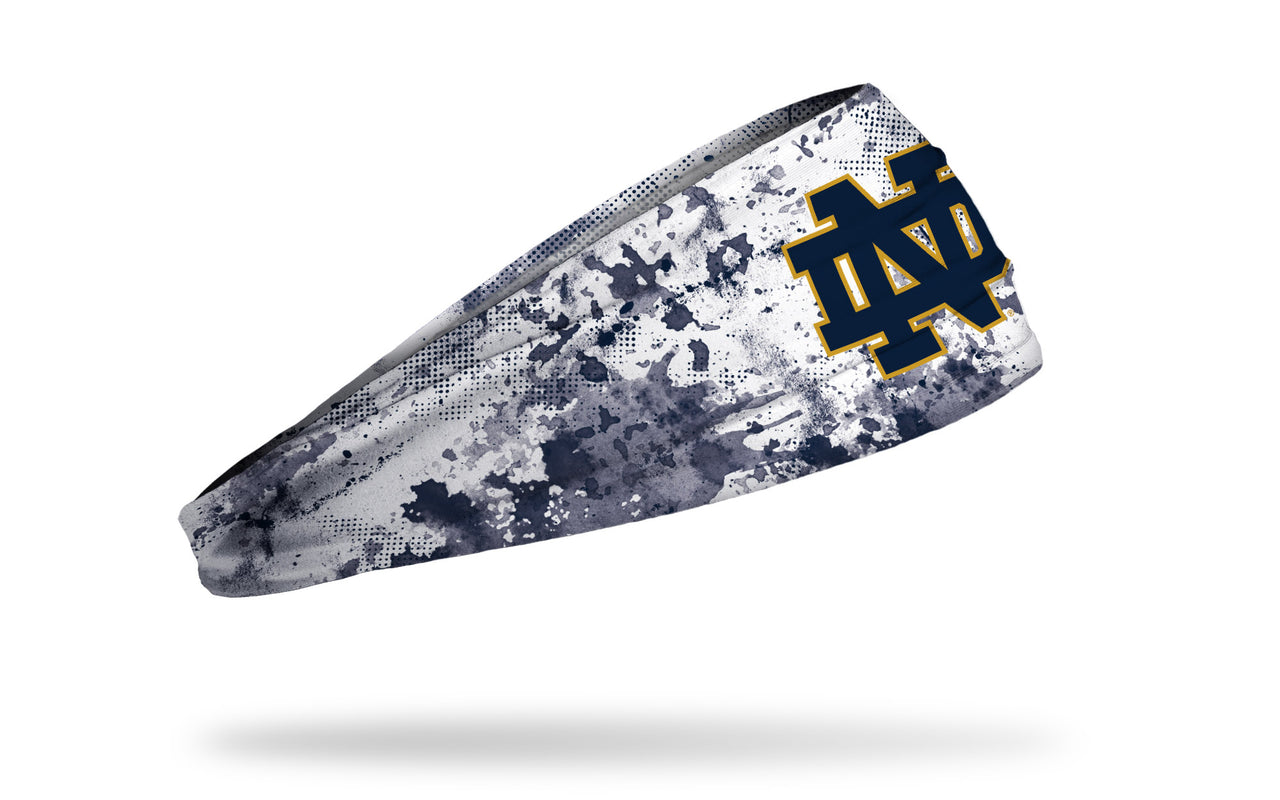 University of Notre Dame: Grunge White Headband - View 2