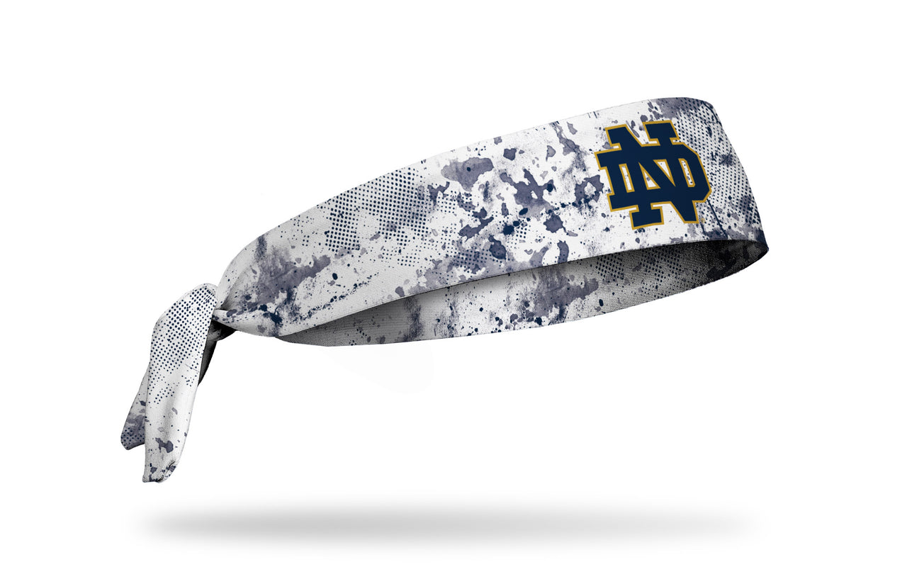 University of Notre Dame: Grunge White Tie Headband - View 2