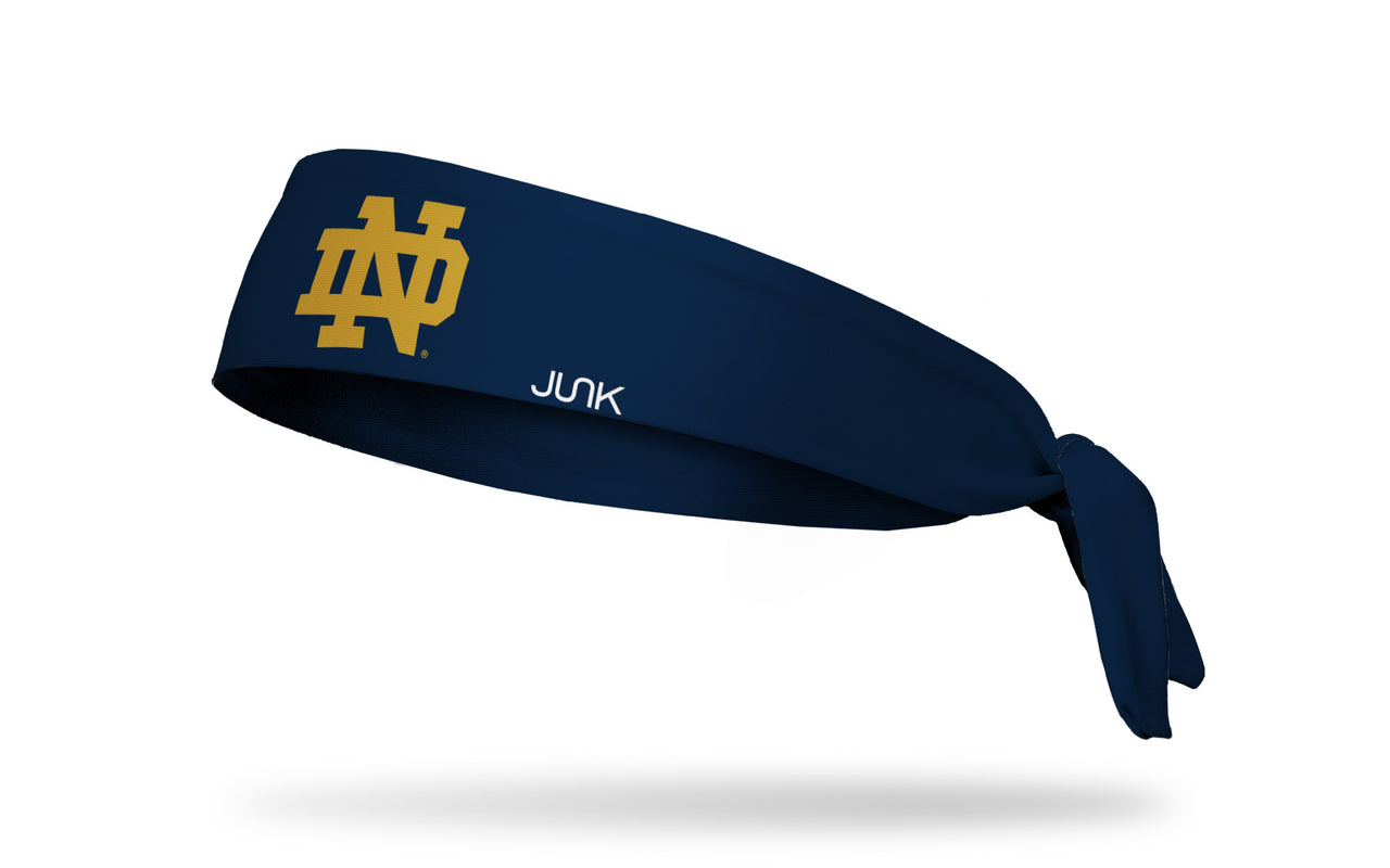 University of Notre Dame: Logo Navy Tie Headband - View 1