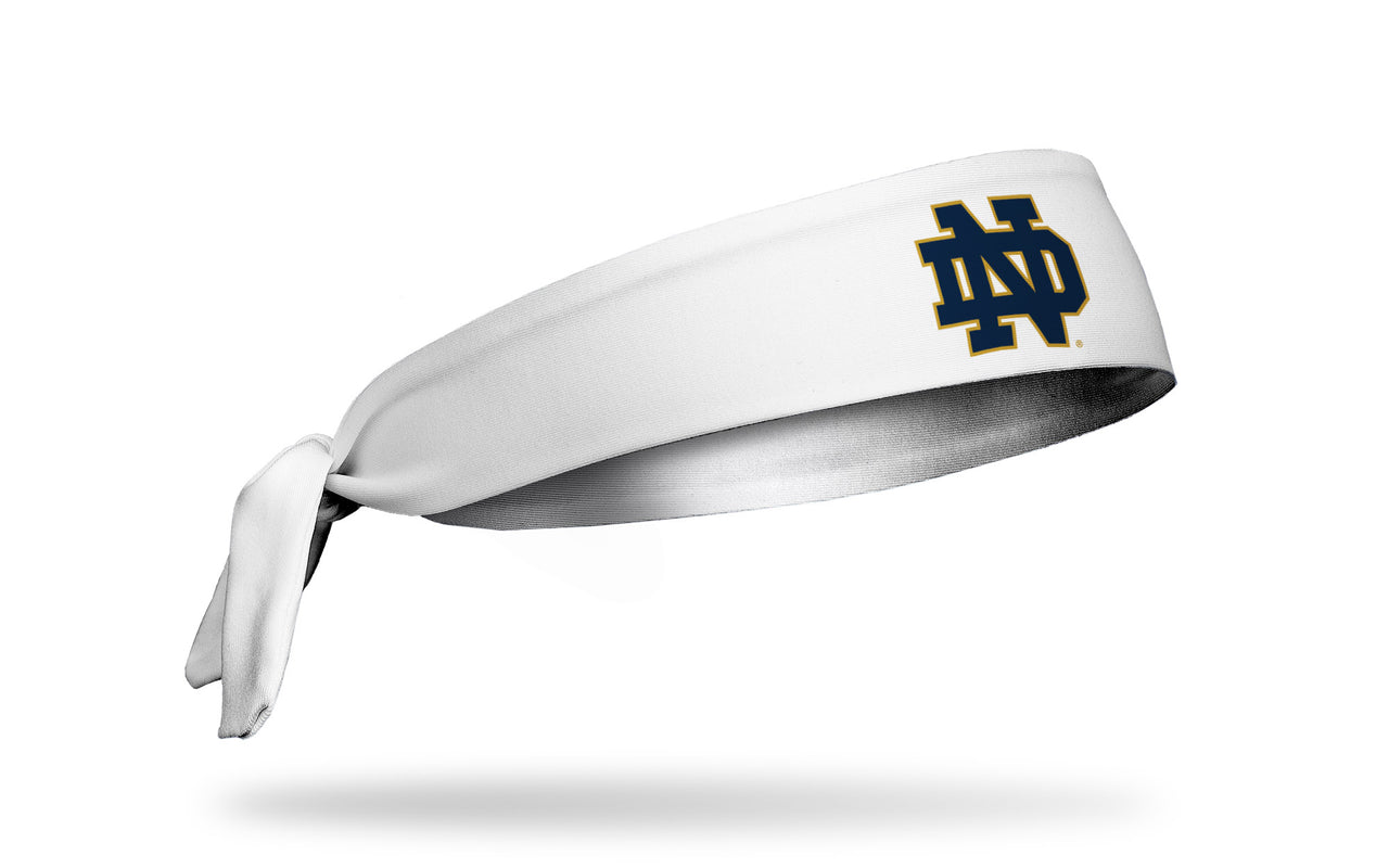 University of Notre Dame: Logo White Tie Headband - View 2