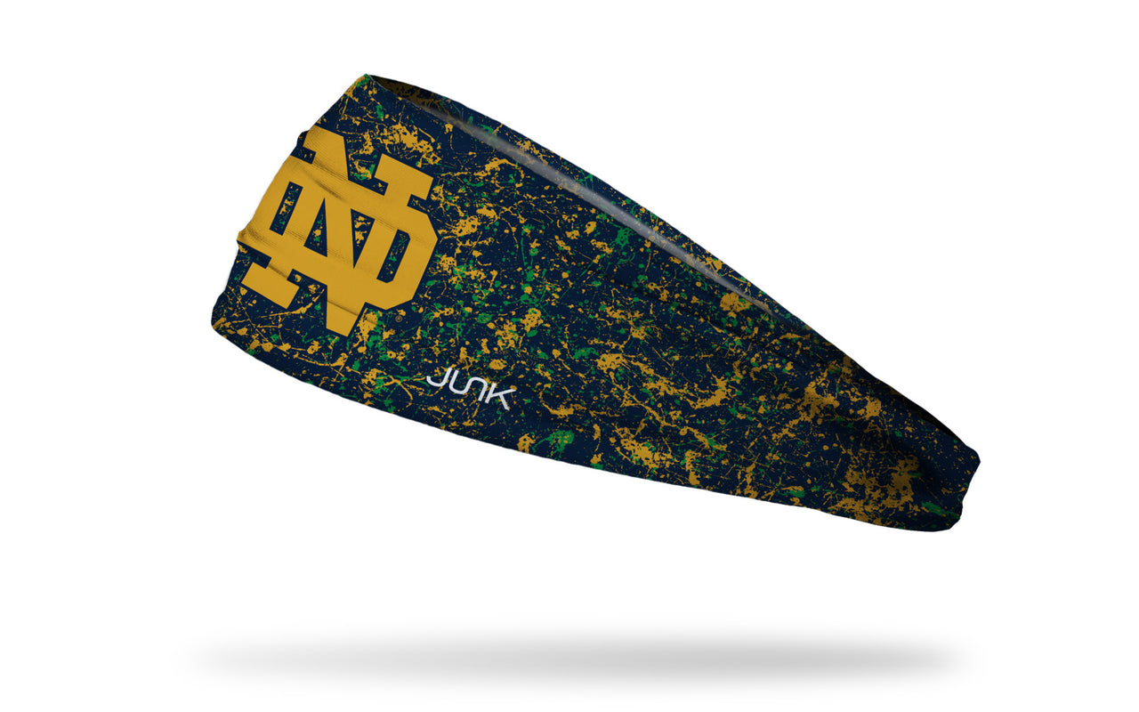 University of Notre Dame: Splatter Navy Headband - View 1